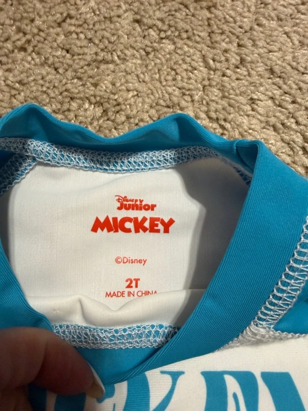 Disney Mickey 2pc toddler 2T swim suit set UPF 50